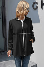 Zip Up Long Sleeve Hooded Watertight Jacket (9)