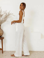 Square Neck Sleeveless Top Pants Set (6)