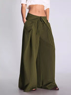 High-waisted Wide-leg Pinstripe Pants (3)