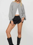 Chunky Knit Button-up Cardigan (12)