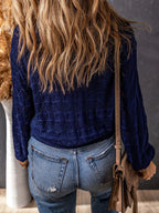 Openwork Button Up Cardigan (2)