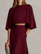 Full Size Satin Crop Top Maxi Skirt Two-piece Set Plus (5)