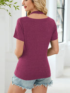 Lace Detail Short Sleeve T-shirt (8)