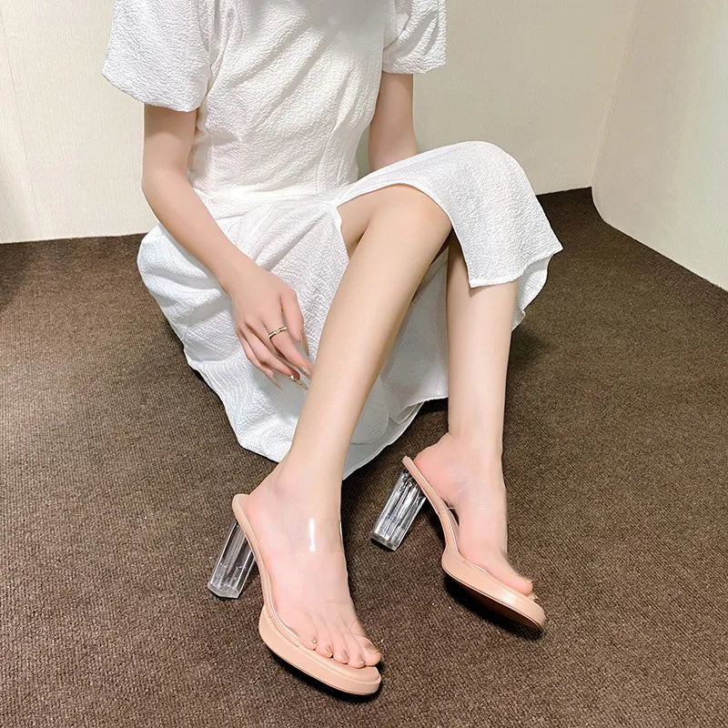 Open Toe Block Heels Sandals (4)