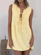 Sleeveless Tie-front Mini Dress (9)