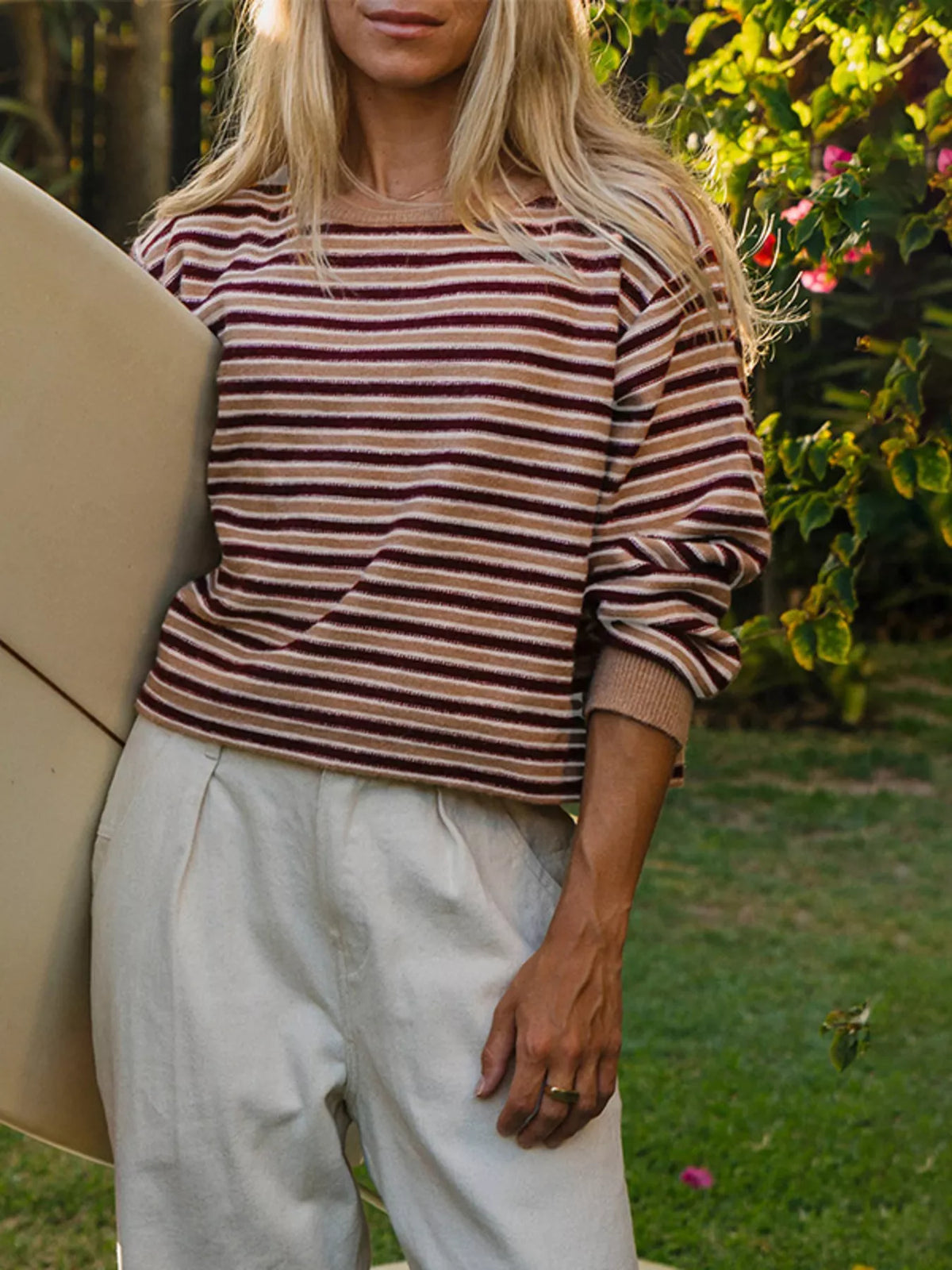 Striped Crew Neck Sweater (3)