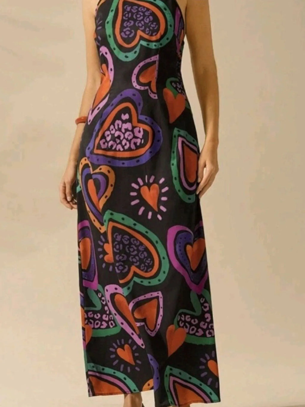 Printed Sleeveless Maxi Dress (6)