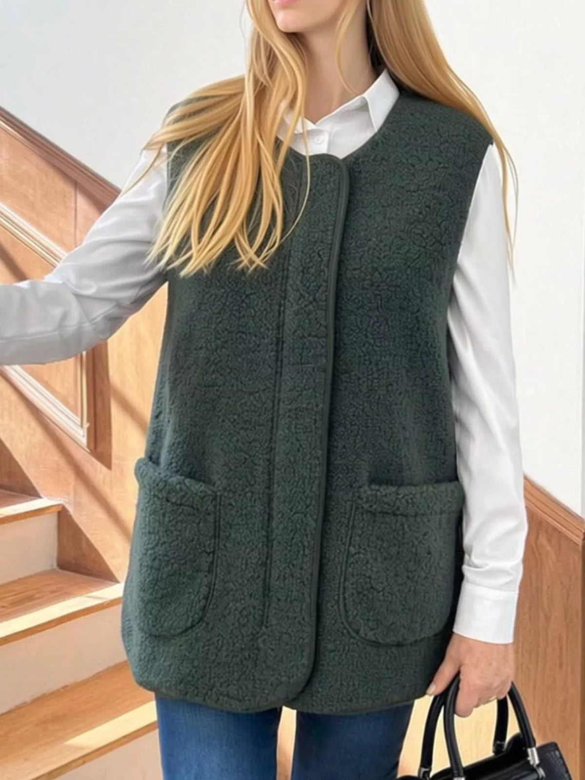 Sherpa Sleeveless Vest Coat (13)