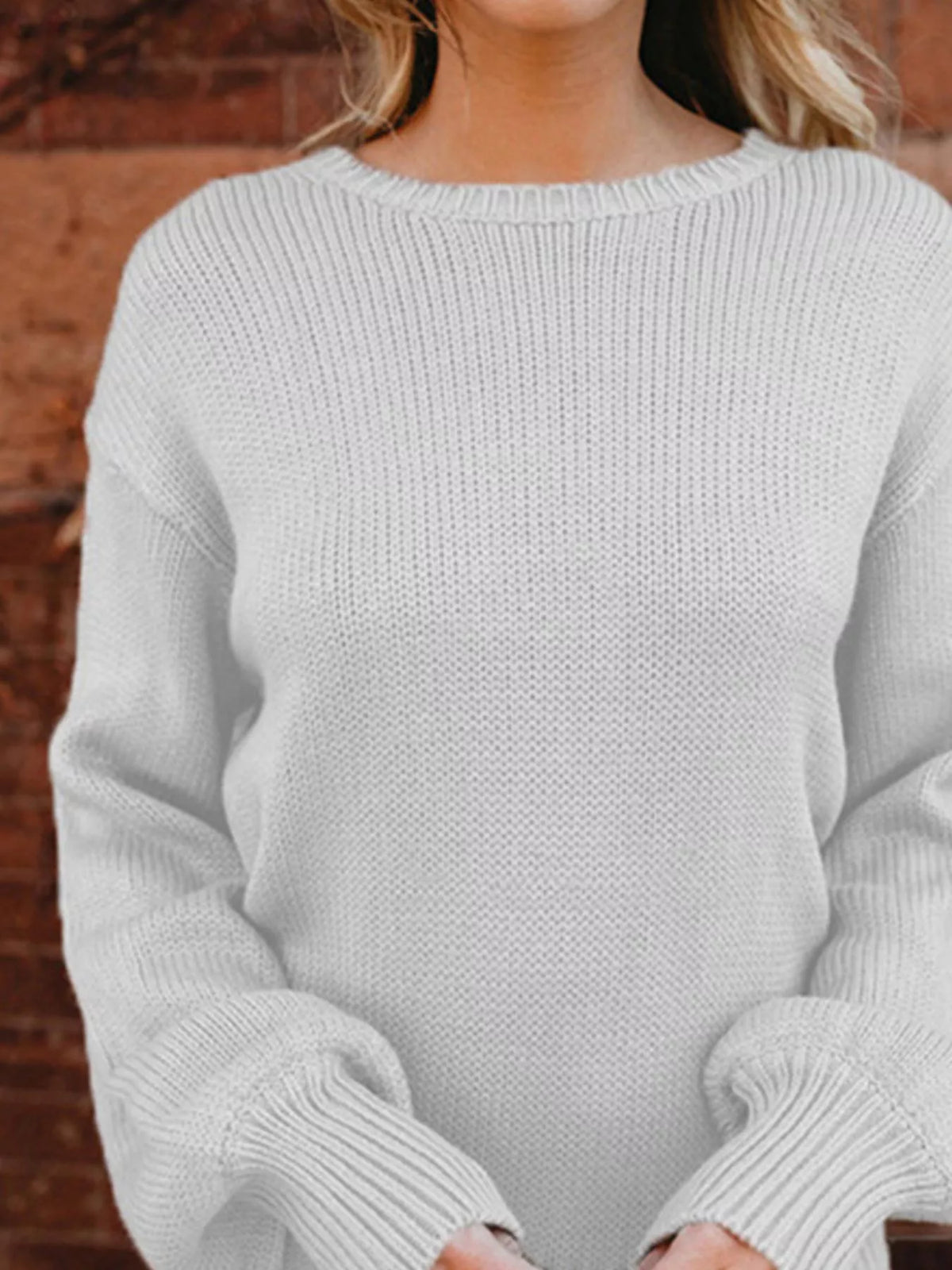 Tied Back Long Sleeve Sweater (3)