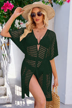 Openwork Tie Waist Cover Up (7)