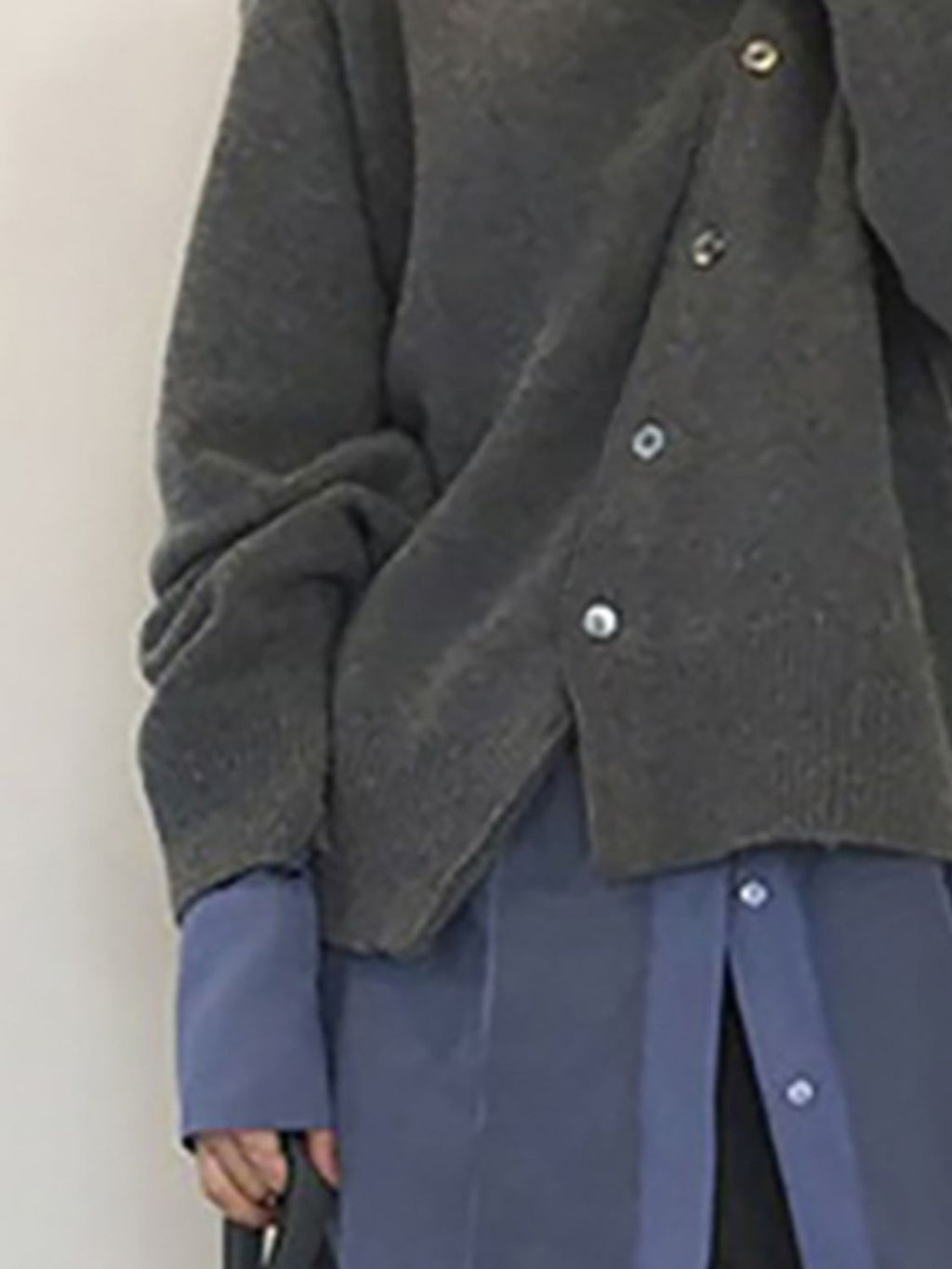 Dropped Shoulder Buttoned Cardigan (15)