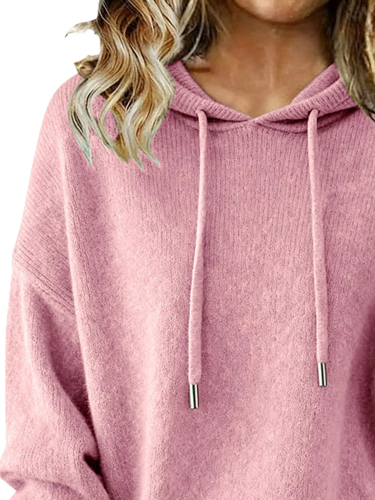 Drawstring Long Sleeve Hooded Sweater (17)