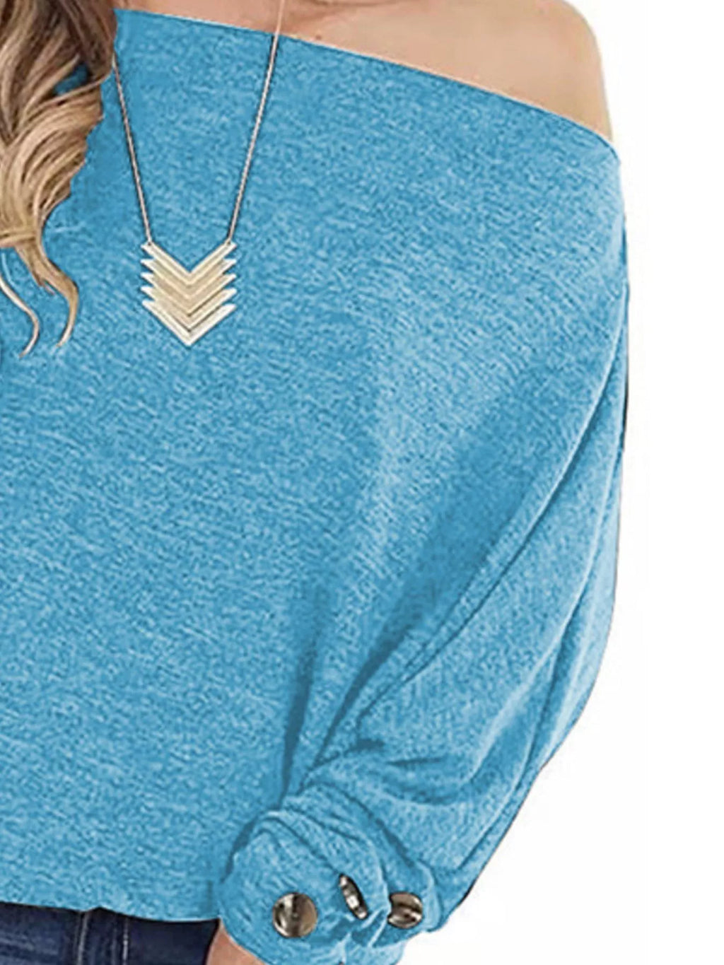 One Shoulder Long Sleeve T-shirt (2)