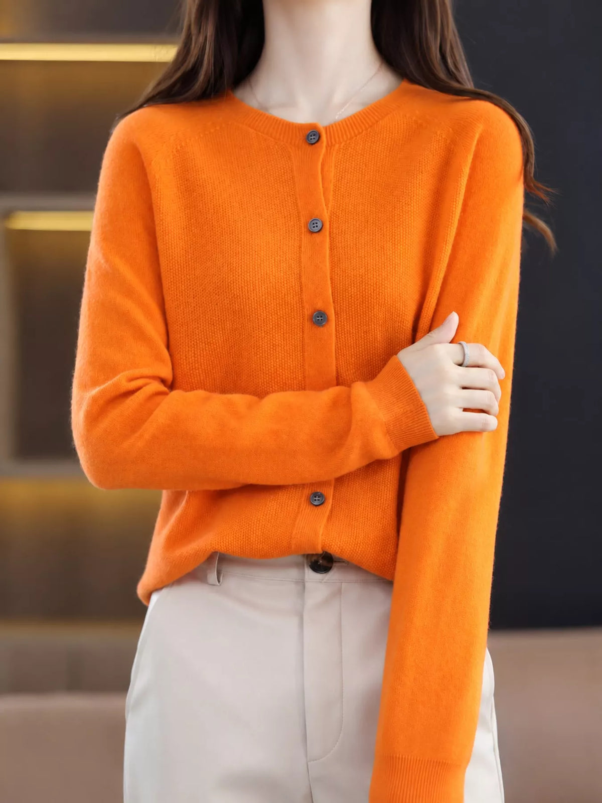 Button-down Long Sleeve Cardigan (25)