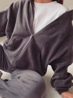 Zip Up Long Sleeve Hoodie Joggers Set (4)