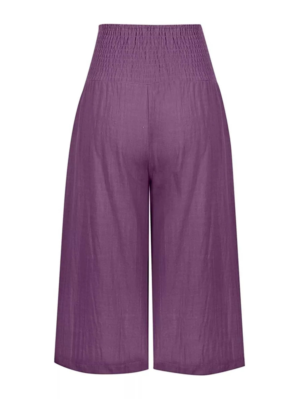 Smocked Wide-leg Capri Pants (16)