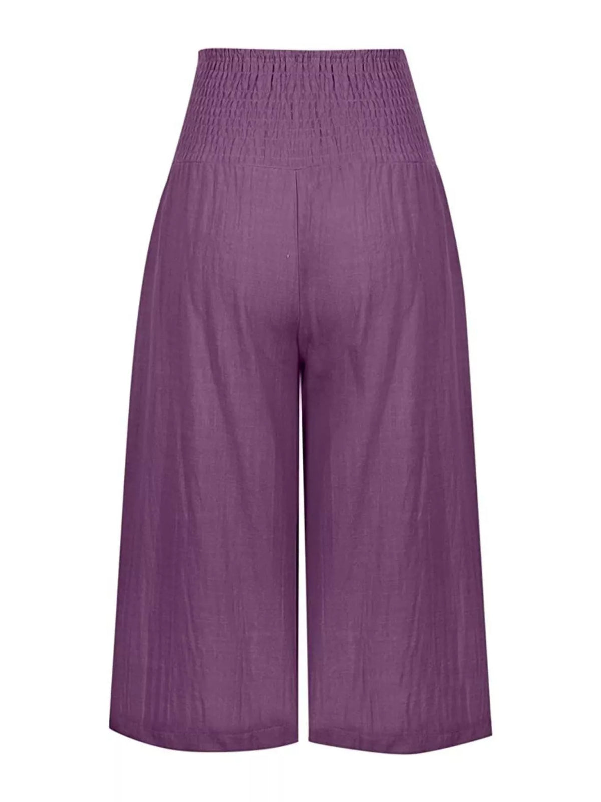 Smocked Wide-leg Capri Pants (16)