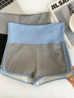 High Waist Contrast Trim Shorts (5)
