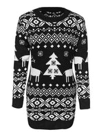 Christmas Element Round Neck Mini Sweater Dress (9)