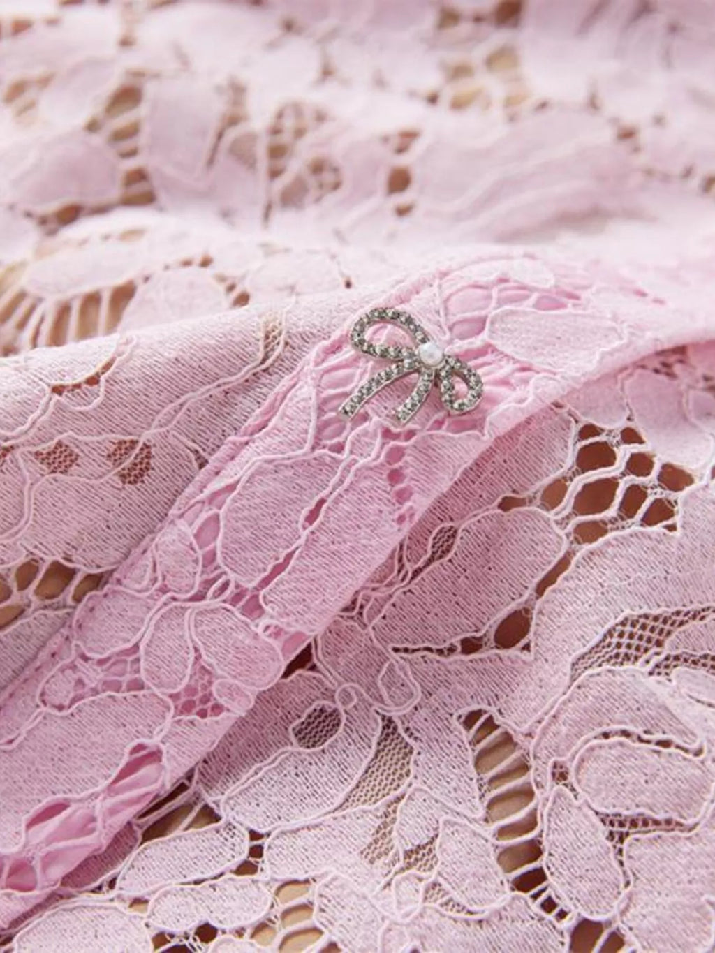 Lace Short Sleeve Mermaid Dress (15)