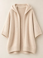 Full Size Hooded Open-front Knit Cardigan Plus (4)