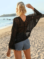 Crochet Knit Tie Front Cover-up (6)