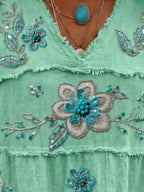 Full Size Floral Raw Hem V-neck Blouse Plus (4)