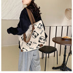 Cute Panda Canvas Bag Cartoon Casual Shoulder photo 3