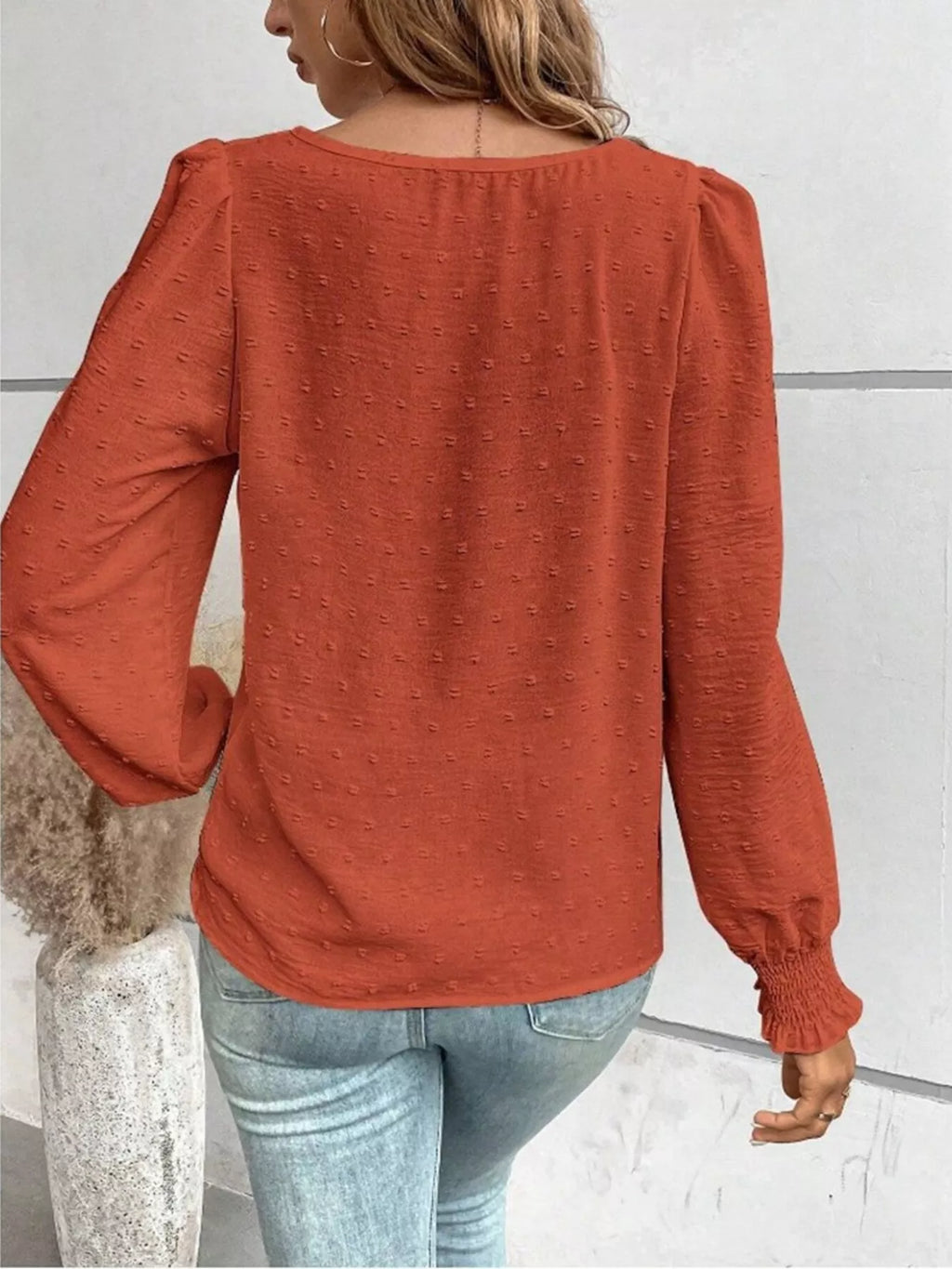 Swiss Dot Long Sleeve Blouse (7)
