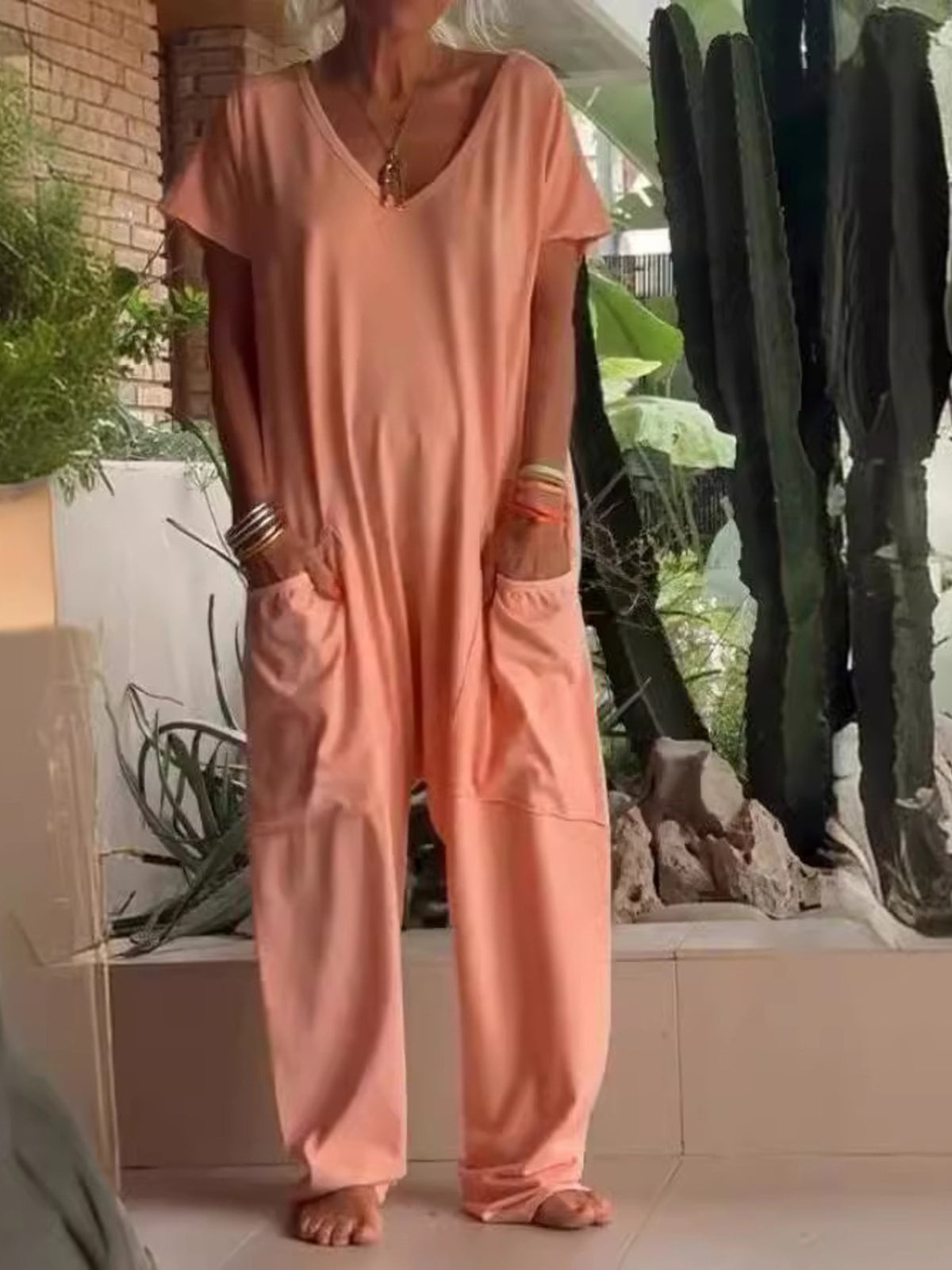 Loose V-neck Wide Leg Jumpsuit (10)