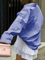 Oversized Striped Button-down Shirt (16)