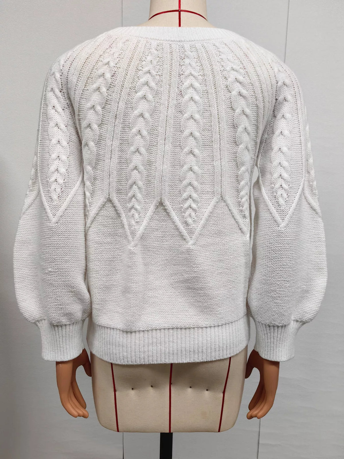 Cable-knit Round Neck Sweater (6)
