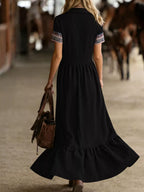 Printed Button-front Maxi Dress (7)
