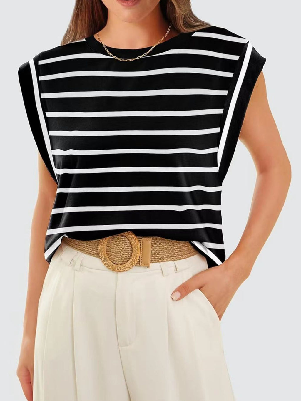Striped Round Neck Tank (8)