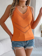 Eyelet V-neck Tank (3)