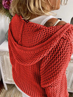 Openwork Hooded Long Sleeve Sweater (12)