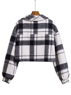 Plaid Button Front Jacket Pockets (10)