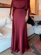 Full Size Elegant Batwing Sleeve Maxi Dress Plus (2)
