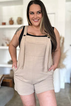 Full Size Texture Sleeveless Romper (6)