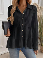 Button-down Long Sleeve Tiered Shirt (21)