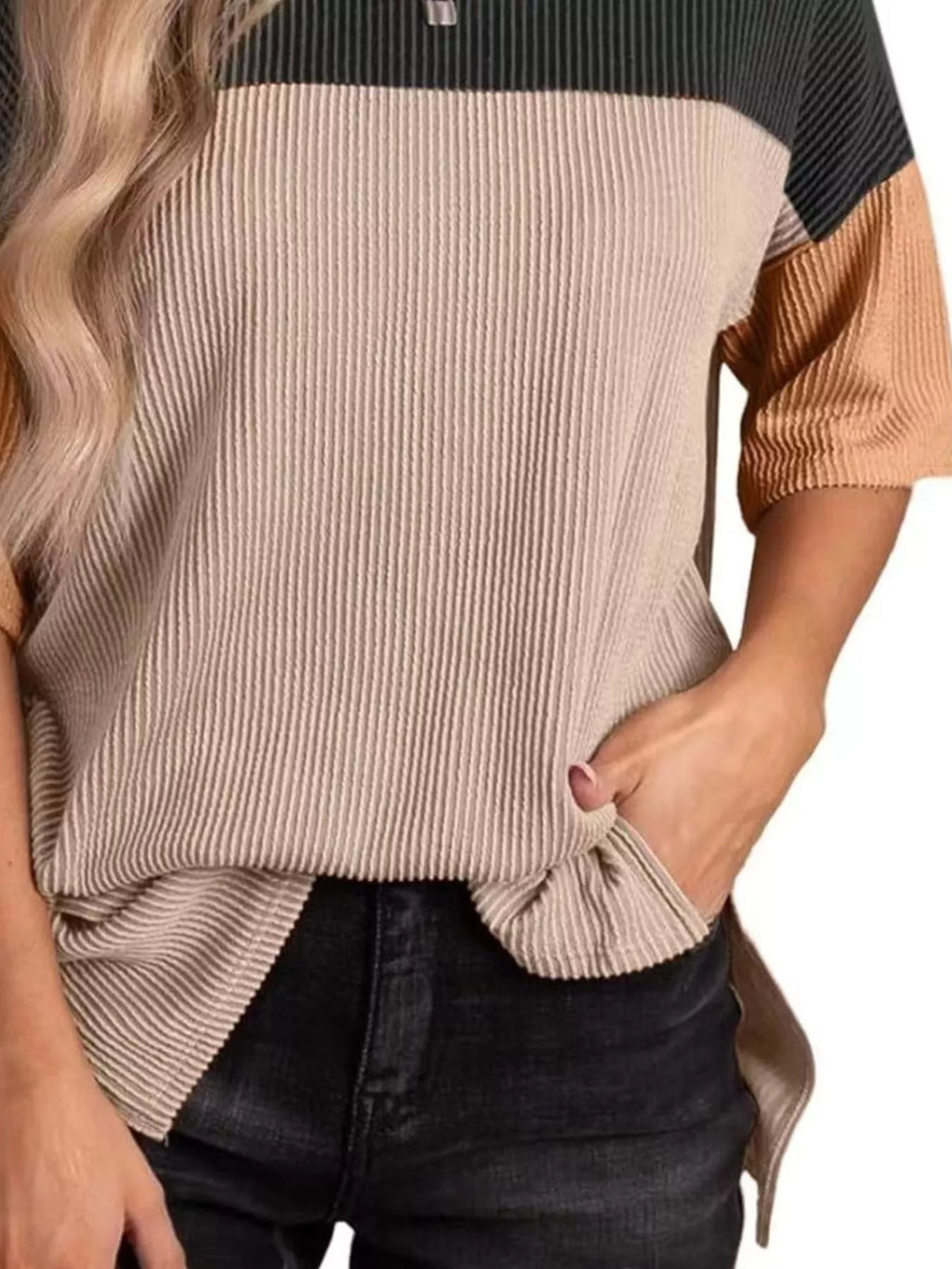 Block Half Sleeve Top (4)