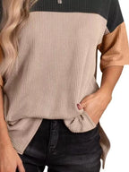 Block Half Sleeve Top (4)