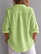 Collared Neck Long Sleeve Blouse (9)