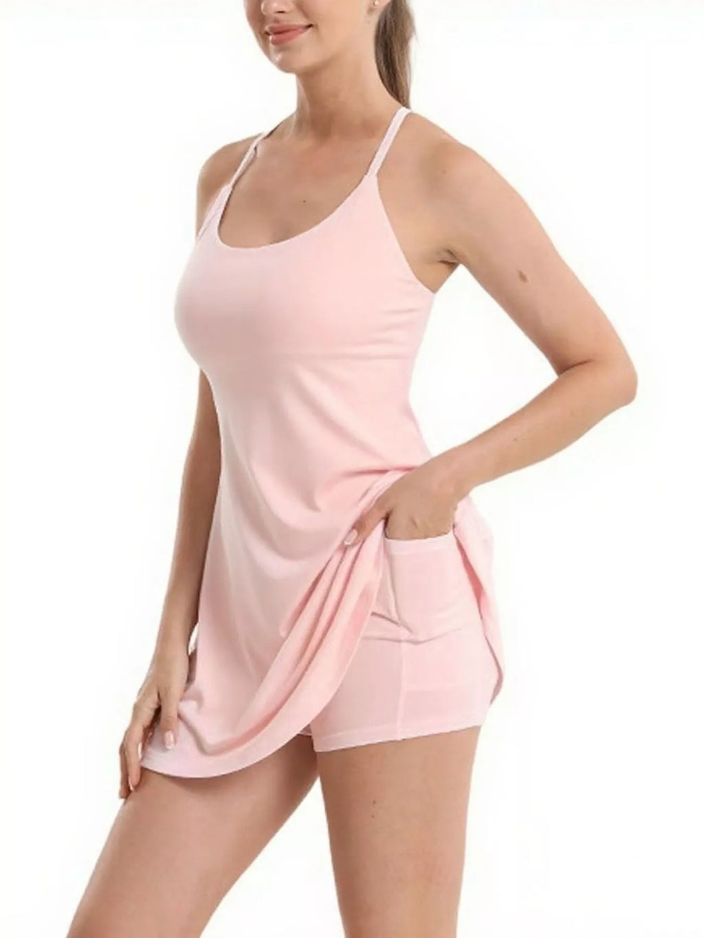 Scoop Neck Cami Shorts Active Set (9)