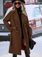 Double-breasted Lapel Collar Overcoat (21)