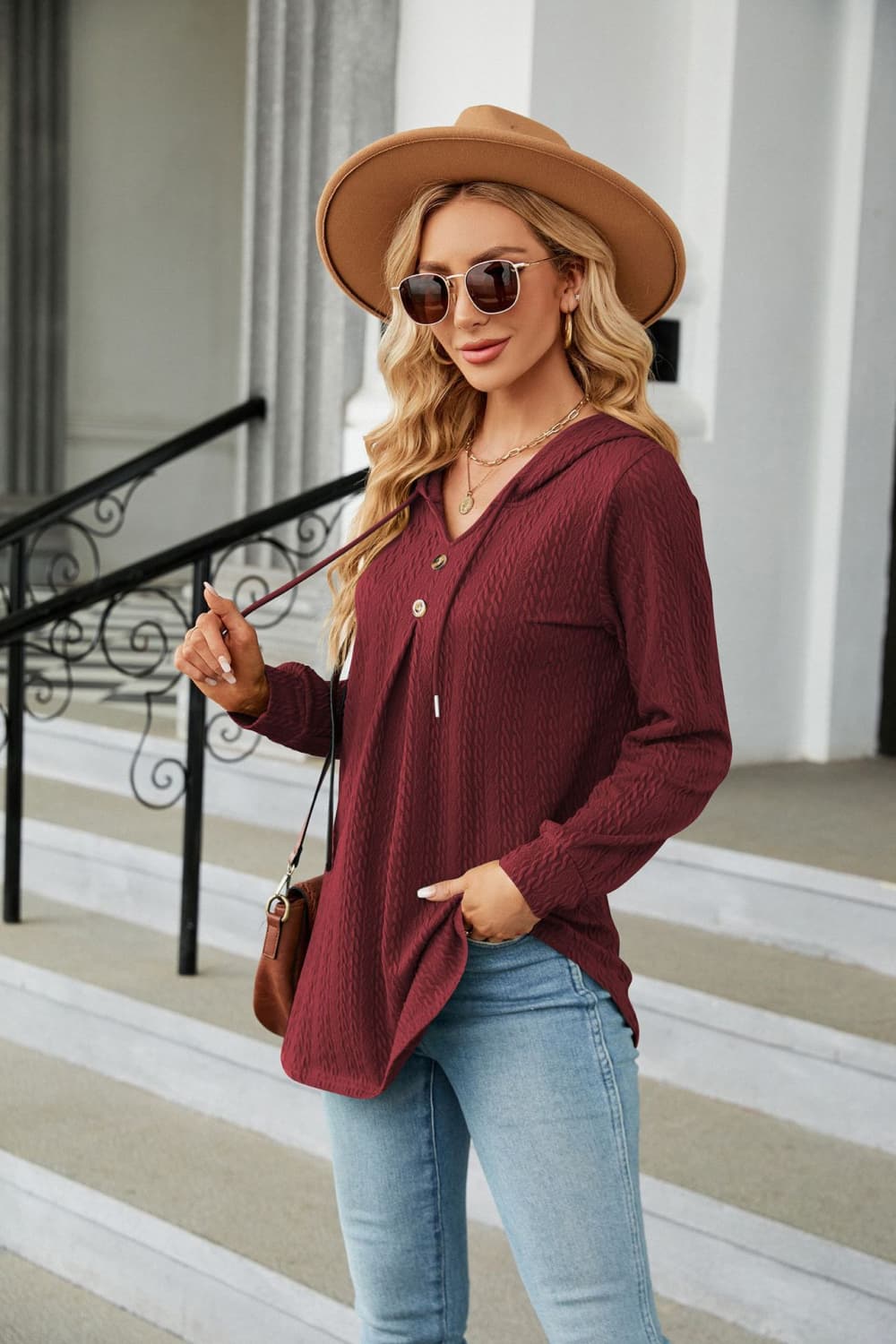 Long Sleeve Hooded Blouse (17)