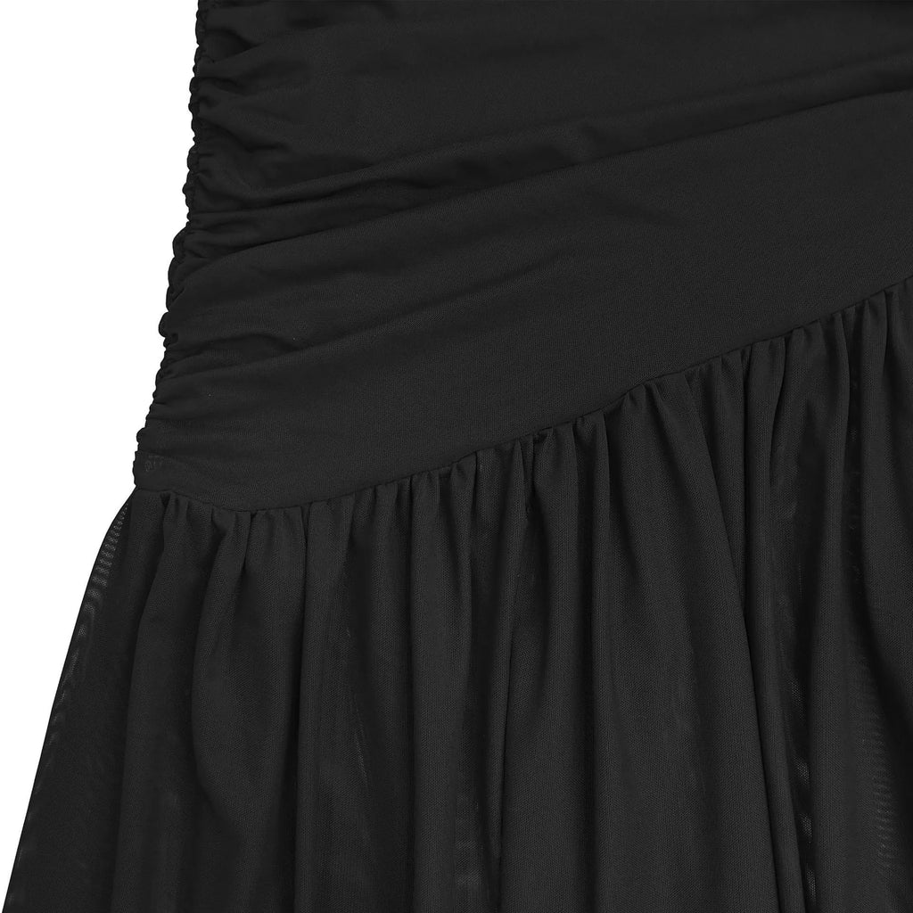 One-shoulder Ruched Bodycon Maxi Dress (7)