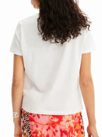 Flower Graphic Round Neck T-shirt (5)