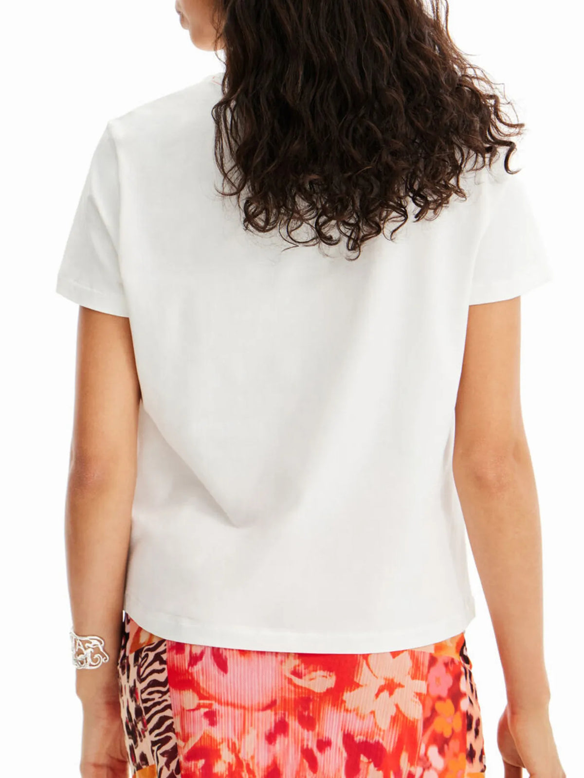 Flower Graphic Round Neck T-shirt (5)