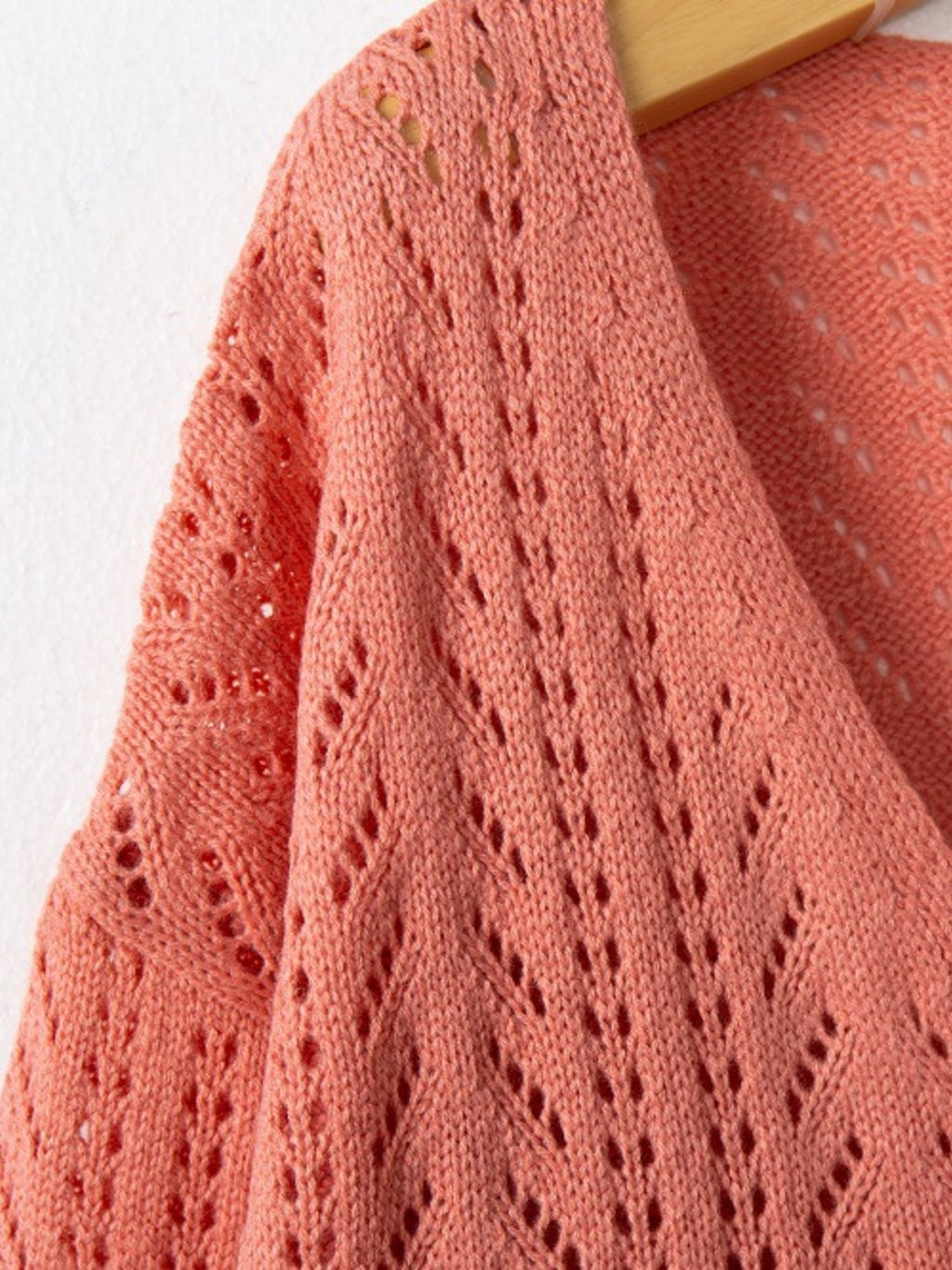 Openwork V-neck Cardigan (9)